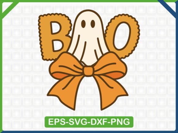 Boo Ghost Bow SVG: Graphics for T-Shirt Designs