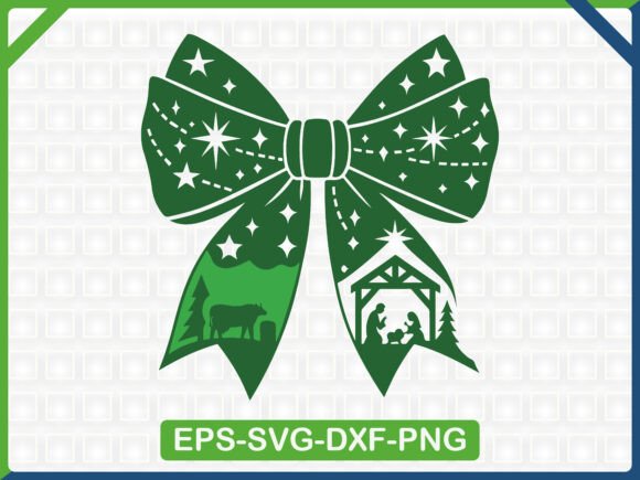 Christmas Bow Nativity Graphics for T-Shirt Designs
