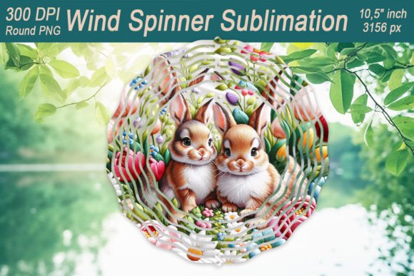 Easter Embroidery Wind Spinner: Graphics for Crafts