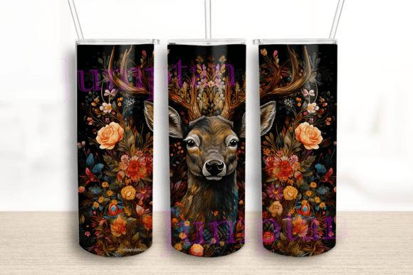 Embroidery Deer Tumbler: Graphics for Crafts