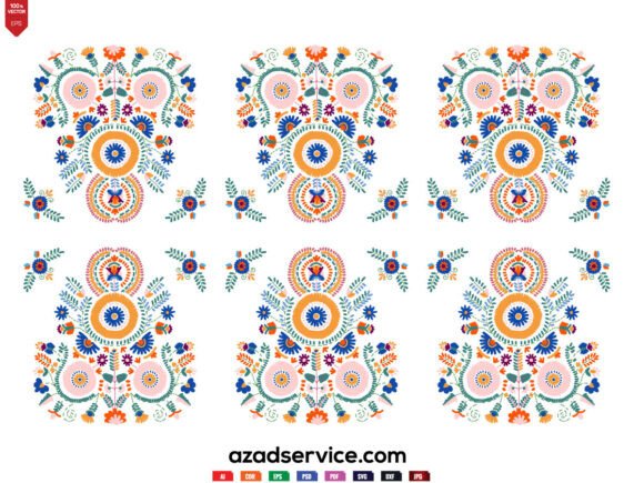 Embroidery Design Vector for Graphics