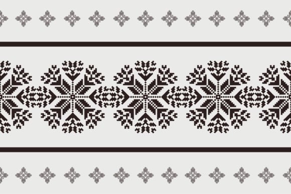 Embroidery Floral Border Graphics & Patterns