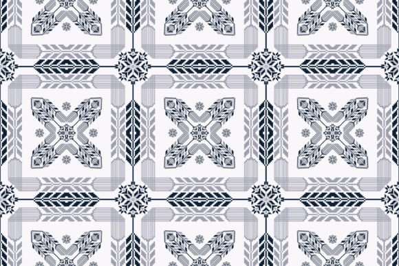 Embroidery Geometric Floral Pattern: Graphics & Patterns