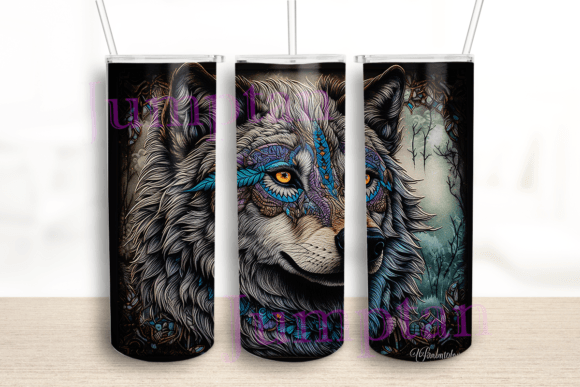 Embroidery Wolf Wrap: Graphics for Crafts