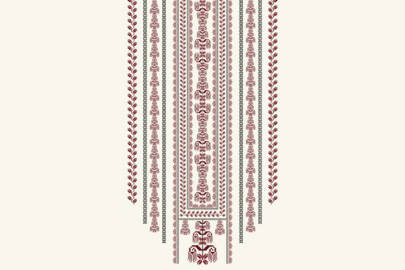 Ethnic Neck Embroidery Pattern Graphics