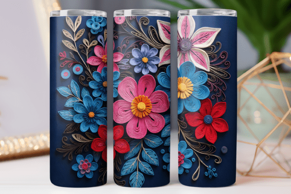 Reviewing Embroidery Floral Graphics for Tumbler Wraps