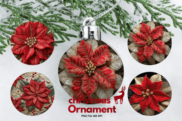 Reviewing the Christmas Ornament Flower Embroidery Set