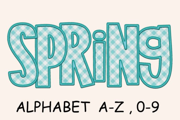 Spring Alphabet Embroidery Png: Graphics for Crafts