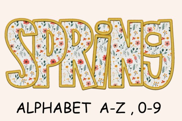 Spring Boho Flower Alphabet: Graphics for Crafts